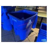 (1) ROLLING RECYCLE BIN / CART  - SHORTER