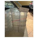 LOT - 6 QT CONTAINERS - NO LIDS