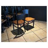 (10) METAL FRAMES CHAIRS W/ WOODEN SEAT