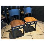 (10) METAL FRAMES CHAIRS W/ WOODEN SEAT