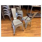 (4) METAL DINING CHAIRS