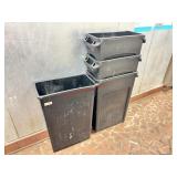 LOT - (4) SLIM JIM TRASH CANS - WORKING