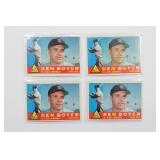 (4) 1960 TOPPS # 485 Ken Boyer Baseball Cards