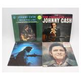 (4) Johnny Cash Vinyl LP Record Albums
