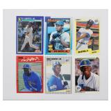 (6) Ken Griffey Jr Baseball Cards Includes Rookies