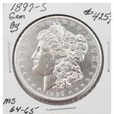 1897-S Morgan Silver Dollar Coin BU