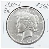 1935-S Silver Peace Dollar Coin BU