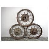 (3) Old Wire Spoke Ford 22" Truck Rims