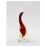 Vintage Murano Uranium Art Glass Duck