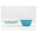 (2) Vintage Blue Horizon & Ovenware PYREX Bowls