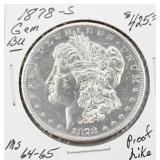 1878-S BU Morgan SIlver Dollar Coin