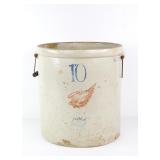 Antique 1915 10 Gallon Red Wing Stoneware Crock