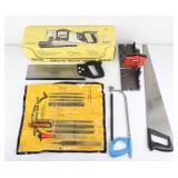 Tool Lot Stanley Mitre Box with Saws & File Set