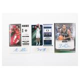 (3) Autographed PANINI NBA Basketball Rookie Cards