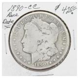 1890-CC Carson City Morgan Silver Dollar Coin RARE