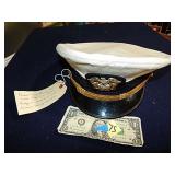 Named Navy Officers Cap Gemsco-Sterling & 10KGF