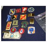 Military Badge & Buckles Lot 17ct