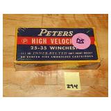 Peters 25-35 117gr SP 20ct Plastic Box SEALED