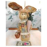 Vintage Plush Bunny w/ Basket Doll