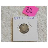 1897 S Barber Silver Dime