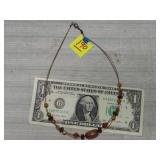 Wire & Bead Choker Necklace