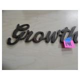 Metal Word Decoration Growth