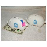 2ct Savings of America Pig Piggy Banks