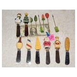 Colorful Christmas Spreaders & Fruit/ Veggie Forks