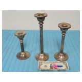 3ct Godinger Silver Arts Co Candle Holders