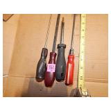 Lot of 4 Screw Drivers/ Pry Drivers