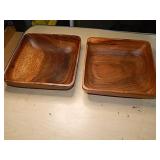 2 Wooden Bowls