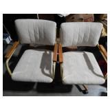 2 Cushioned Roller Kitchen Chairs