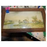 Framed Painting Of Farm