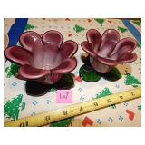 Pair of Flower Candle Holders