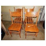 4ct Vintage Strongson Pressed Back Dining Chairs