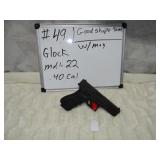 Glock Mdl 22 Cal 40 S/N CNY309