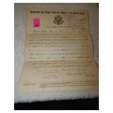 1922 Honorable Discharge Paperwork