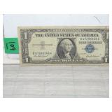 1957 One Dollar Blue Seal Silver Certificate