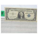 1957-B One Dollar Blue Seal Silver Certificate