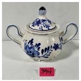 Delft Blue Handpainted Sugar Jar w/ Lid