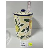 Beautiful 9"x6" Crock Handpainted Fruit Pattern