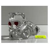 Vtg Fenton Glass Daydream Bear Ruby Heart Eyes