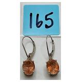 Beautiful Sunstone 925 Earrings