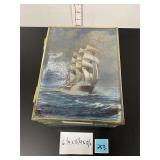 Dufex Sailboat Foil Art on Glass Jewelry case