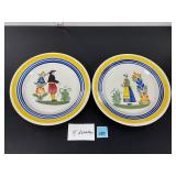 Vtg Henriot Quimper Man&Woman Plate