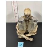 Vtg Skeleton S&P Holder Figure