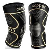 Copper Knee Braces for Knee Pain 2 Pack, Knee