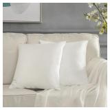 GIGIZAZA White Velvet Decorative Throw Pillow