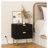 Nightstand with Charging Station  Dresser for