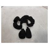 Black Breathable Steering Wheel Cover and Seat